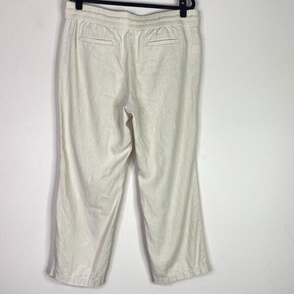 Ann Taylor Drawstring Wide Leg Linen Pull On Pants Women's Size Large - Picture 7 of 8